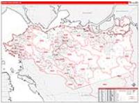 Contra Costa, Ca Carrier Route Wall Map